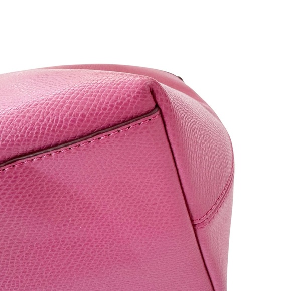 Coach Leather Crossgrain Mini Street Tote in Silver Sunset Red (Pink) - Picture 3 of 16